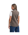 brown wool vest with white t shirt and jeans equestrian fashion outfitters