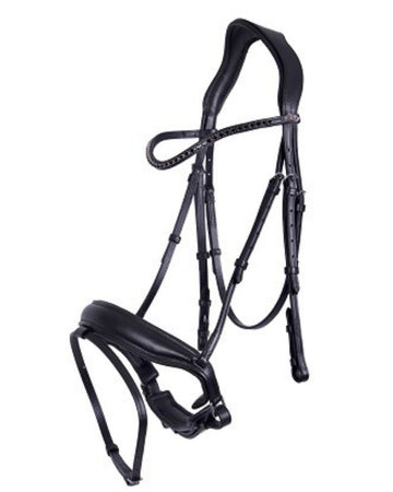 Selene bridle with black stone on white background - equestrian fashion outfitters