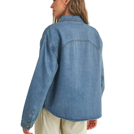 Rhinestone Horseshoe Denim Top  Cloud Ten - Equestrian Fashion Outfitters