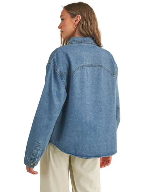 Rhinestone Horseshoe Denim Top  Cloud Ten - Equestrian Fashion Outfitters