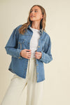 Rhinestone Horseshoe Denim Top  Cloud Ten - Equestrian Fashion Outfitters