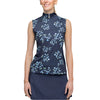 Kastel Sleeveless Rosebud 1/4 Zip Top