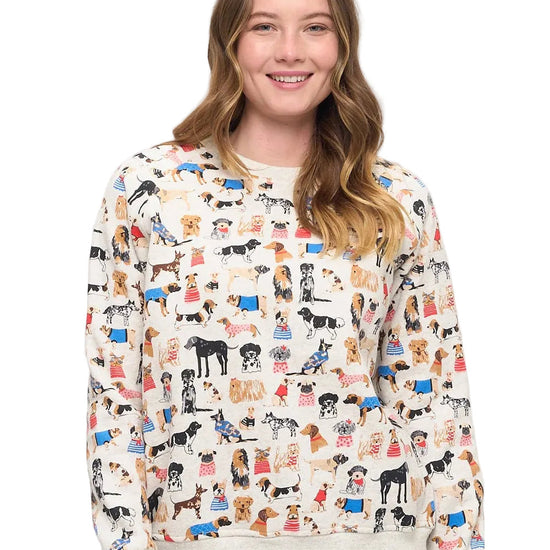 Colourful Dog Breeds Print Sweatshirt Sweater SM WARDROBE - Equestrian Fashion Outfitters