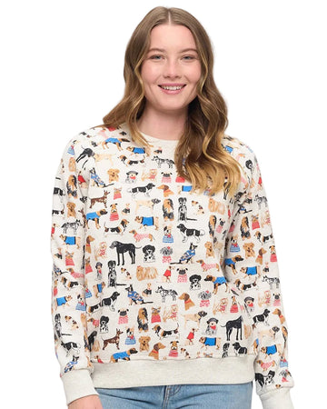 Colourful Dog Breeds Print Sweatshirt Sweater SM WARDROBE - Equestrian Fashion Outfitters