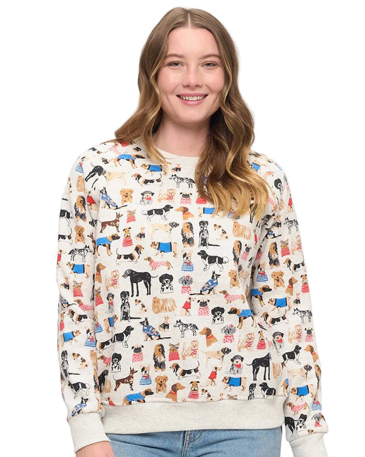 Colourful Dog Breeds Print Sweatshirt Sweater SM WARDROBE - Equestrian Fashion Outfitters
