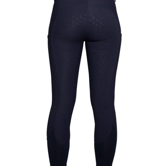 HKM Lauria Garrelli Arezzo Knee Patch Breeches in Navy on white background