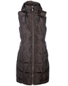 HKM Lauria Garrelli Arezzo Long Vest in brown on white background
