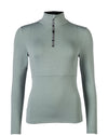HKM Supersoft II Functional 1/4 Zip Shirt in sage on a white background