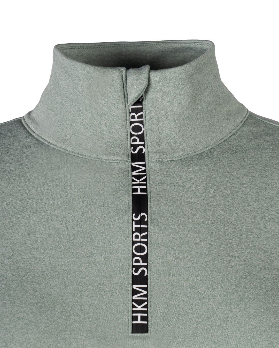 HKM Supersoft II Functional 1/4 Zip Shirt in sage on a white background