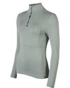 HKM Supersoft II Functional 1/4 Zip Shirt in sage on a white background