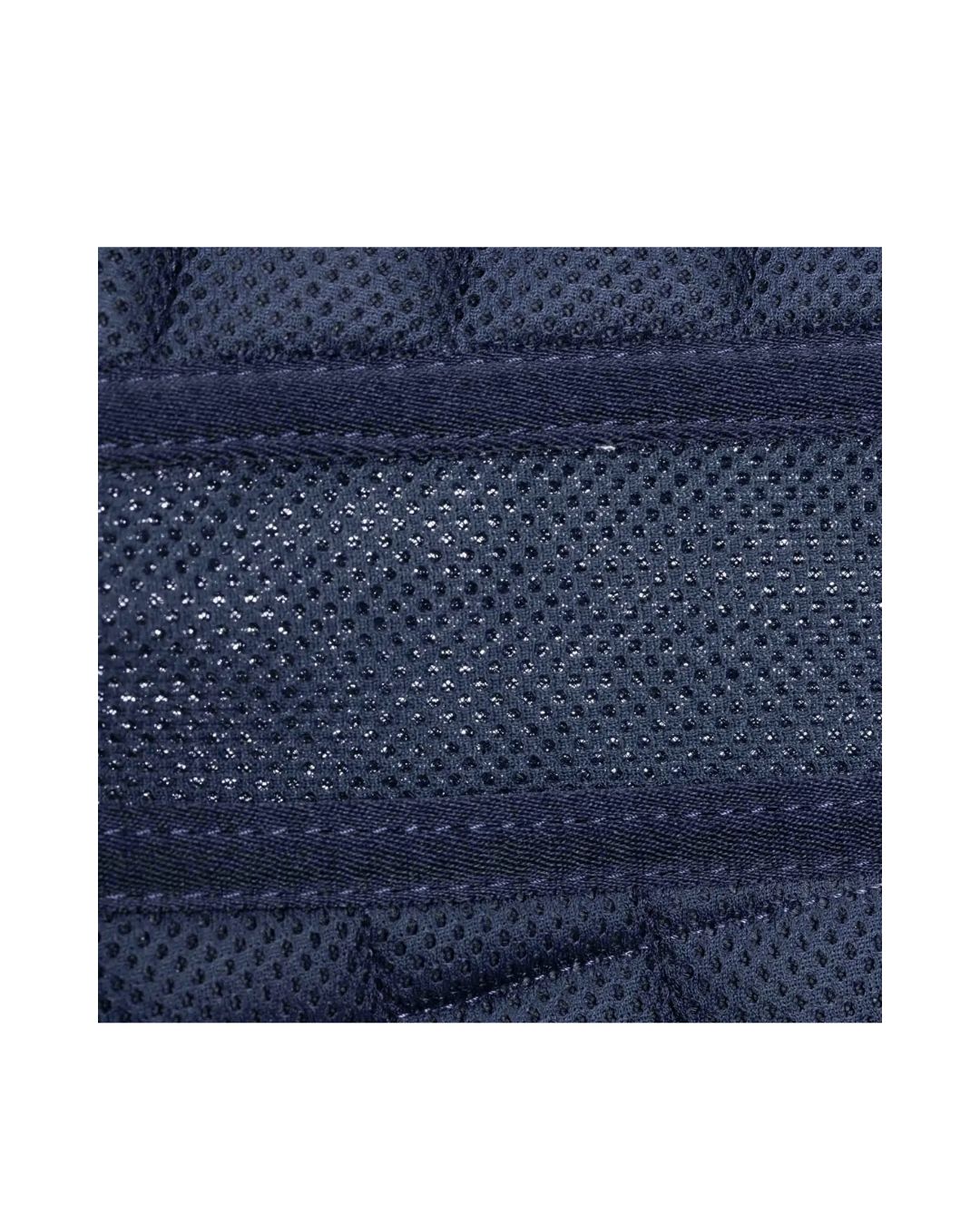 Close-up of dark blue fabric for the equinavia saddle pad