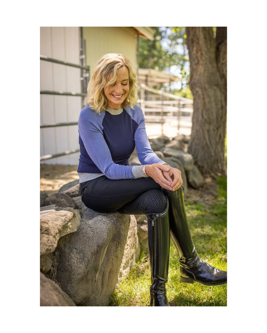 Kastel Navy, Blue, Gray Colorblock Crewneck Sweater