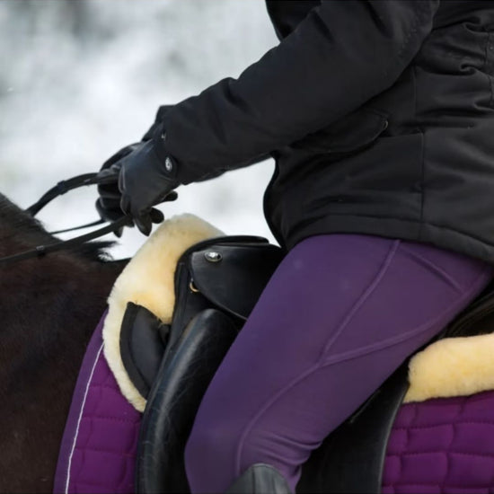Horze Quilted Half Pad with Faux Fur Trim Saddle Pad Horze Equestrian - Equestrian Fashion Outfitters