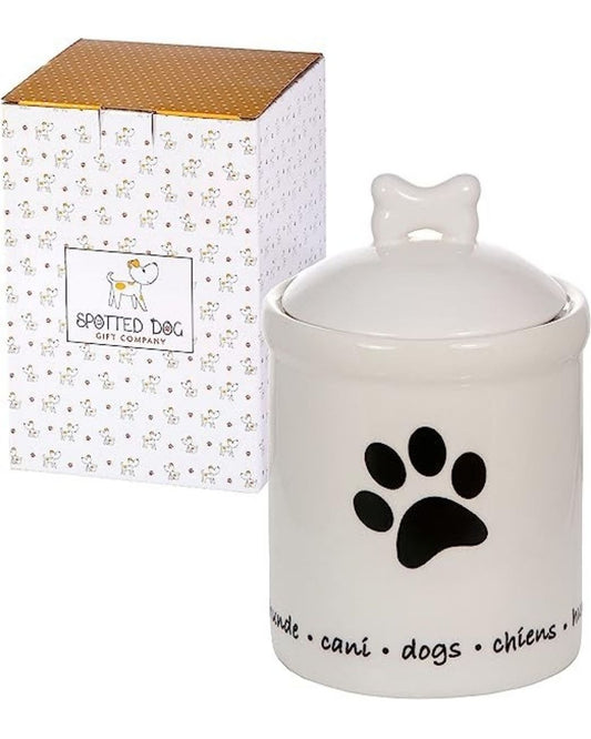 Spotted Dog Ceramic Jar