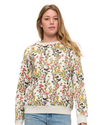 Floral Hummingbird Print Sweatshirt