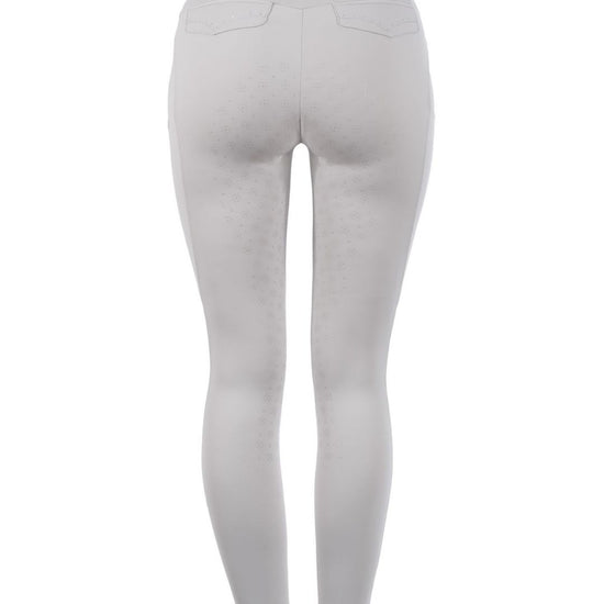 Gray riding pants on a white background