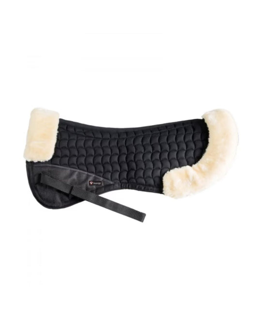Horze Quilted Half Pad with Faux Fur Trim Saddle Pad Horze Equestrian - Equestrian Fashion Outfitters