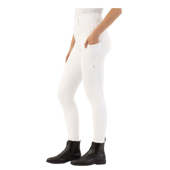 White riding pants worn by a person on a white background equestrian fashion outfitters