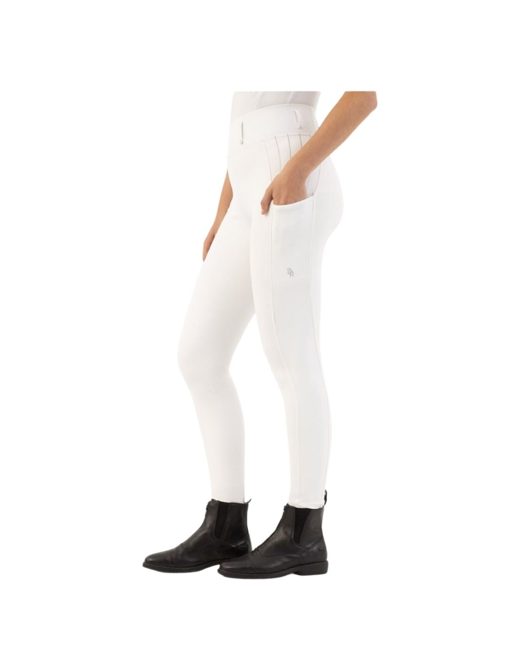 White riding pants worn by a person on a white background equestrian fashion outfitters