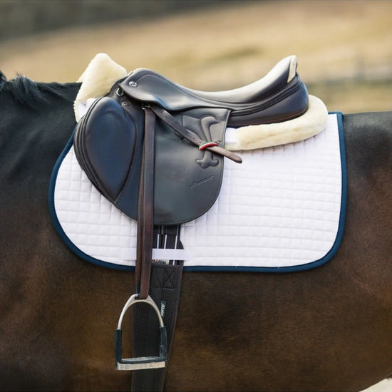 Horze Quilted Half Pad with Faux Fur Trim Saddle Pad Horze Equestrian - Equestrian Fashion Outfitters