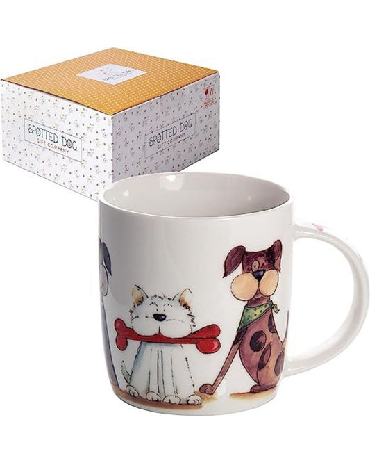 Spotted Dog Mug- Dog With Bone