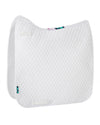 White quilted saddle pad on a white background