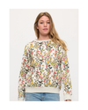 Floral Hummingbird Print Sweatshirt