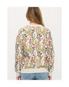 Floral Hummingbird Print Sweatshirt