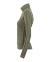 Green turtleneck with a stripe on a white background