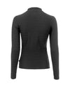 Black quilted turtleneck on a white background