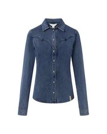 Horze Ulrika Western Stretch Denim Shirt