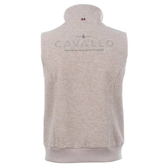 Beige vest with 'Cavalllo' branding on a white background