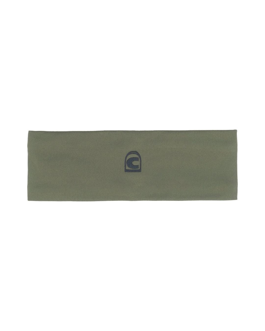 Green headband with a logo on a white background Cavallo