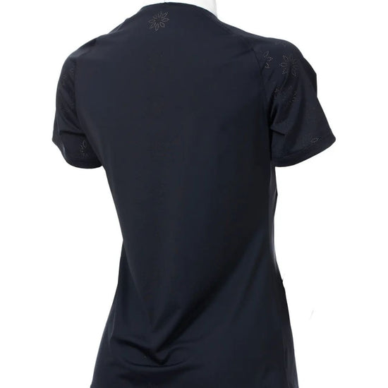 Navy show shirt on a mannequin with a white background equestrian fashion outfitters