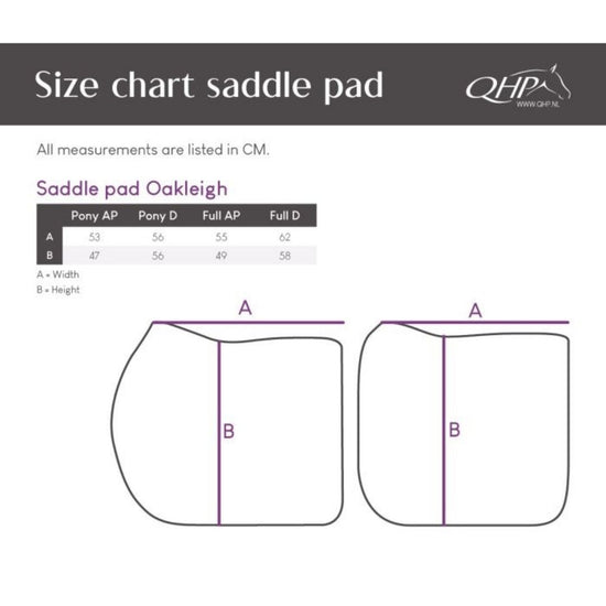 QHP Oakleigh Dressage Saddle Pad Saddle Pad QHP - Equestrian Fashion Outfitters
