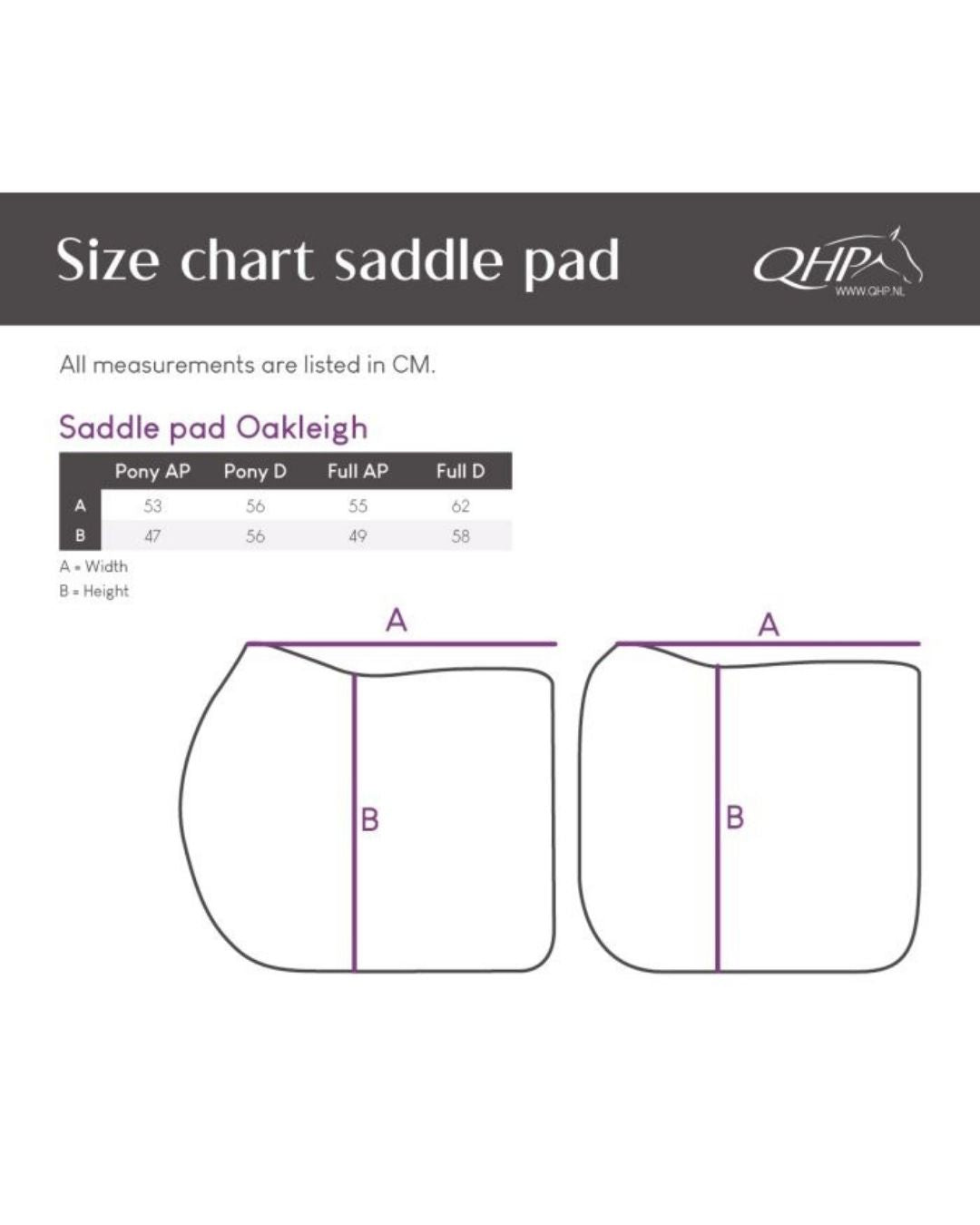 QHP Oakleigh Dressage Saddle Pad Saddle Pad QHP - Equestrian Fashion Outfitters