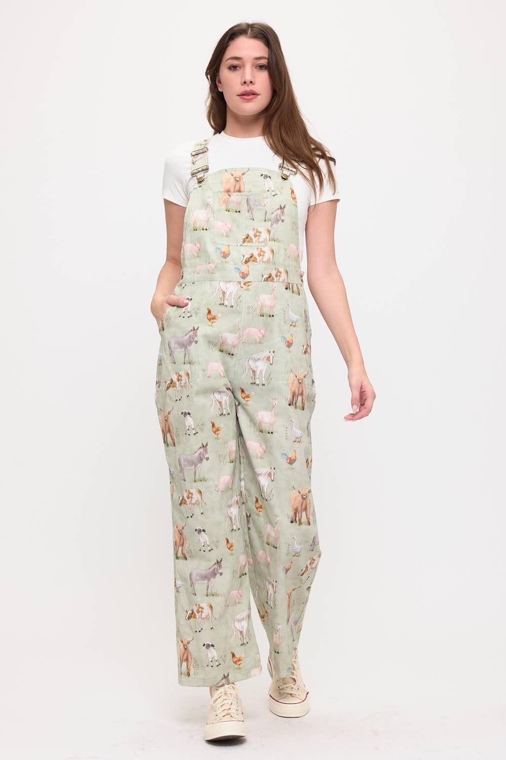 Farm Animals Print Overalls Apparel SM WARDROBE - Equestrian Fashion Outfitters