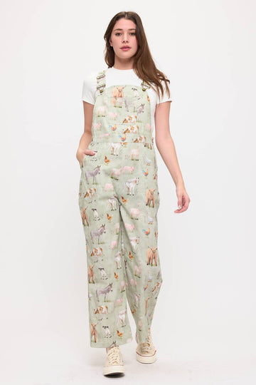 Farm Animals Print Overalls Apparel SM WARDROBE - Equestrian Fashion Outfitters