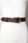 Horseshoe Gold Buckle Belt Belts Leto Accessories - Equestrian Fashion Outfitters