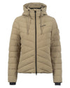 Beige Cavallo puffer jacket with a brand logo on a white background