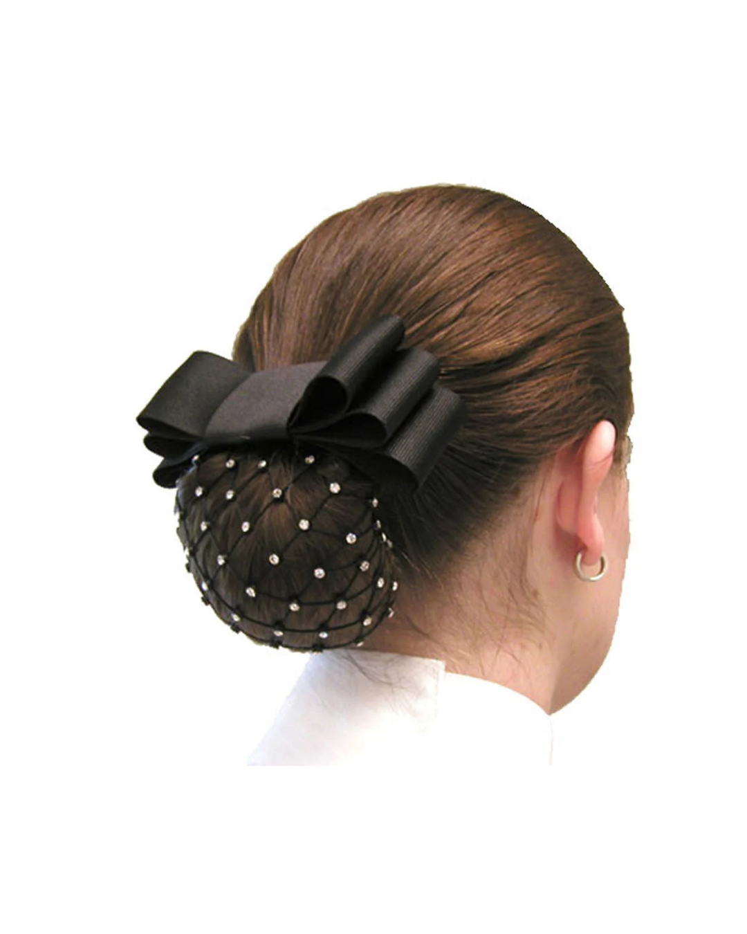 Diamond Satin Hair Bow Hair Net Can-Pro Equestrian Supply - Equestrian Fashion Outfitters