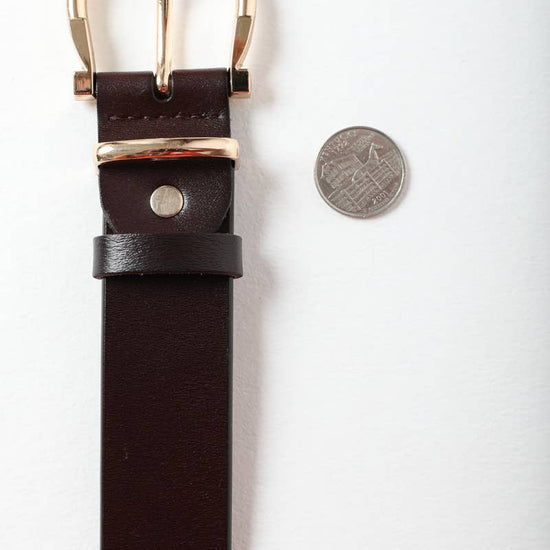Horseshoe Gold Buckle Belt Belts Leto Accessories - Equestrian Fashion Outfitters