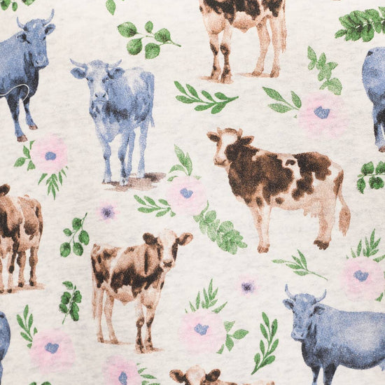Floral Cows Print Sweatshirt Sweater SM WARDROBE - Equestrian Fashion Outfitters