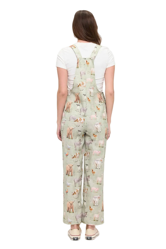 Farm Animals Print Overalls Apparel SM WARDROBE - Equestrian Fashion Outfitters