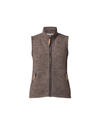 brown wool vest with full zipper and side pockets with leather tabs equestrian fashion outfitters