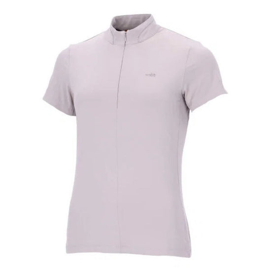 Light gray short-sleeve shirt on a white background Schockemohle equestrian fashion outfitters