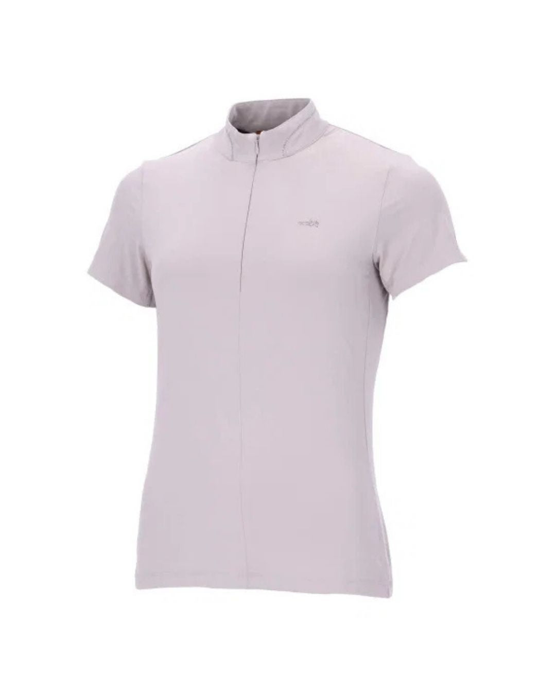 Light gray short-sleeve shirt on a white background Schockemohle equestrian fashion outfitters