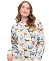 Floral Cows Print Sweatshirt Sweater SM WARDROBE - Equestrian Fashion Outfitters