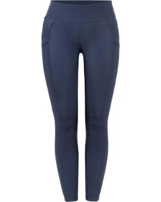 Cavallo Loana Grip Winter Riding Tights in navy blue on white background
