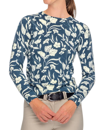 Kastel Blue Tulip Crewneck Sweater
